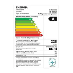 Refrigeradora Indurama 246LT 130W RI-389DI 9 Refrigeradora Indurama 246LT 130W RI-389DI 9