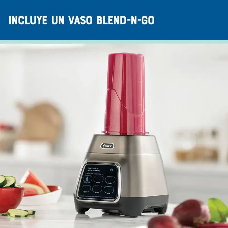 LICUADORA OSTER CON TECNOLOGIA REVERSIBLE Y VASO BLEND-N-GO BLSTPYG1312XBG 11