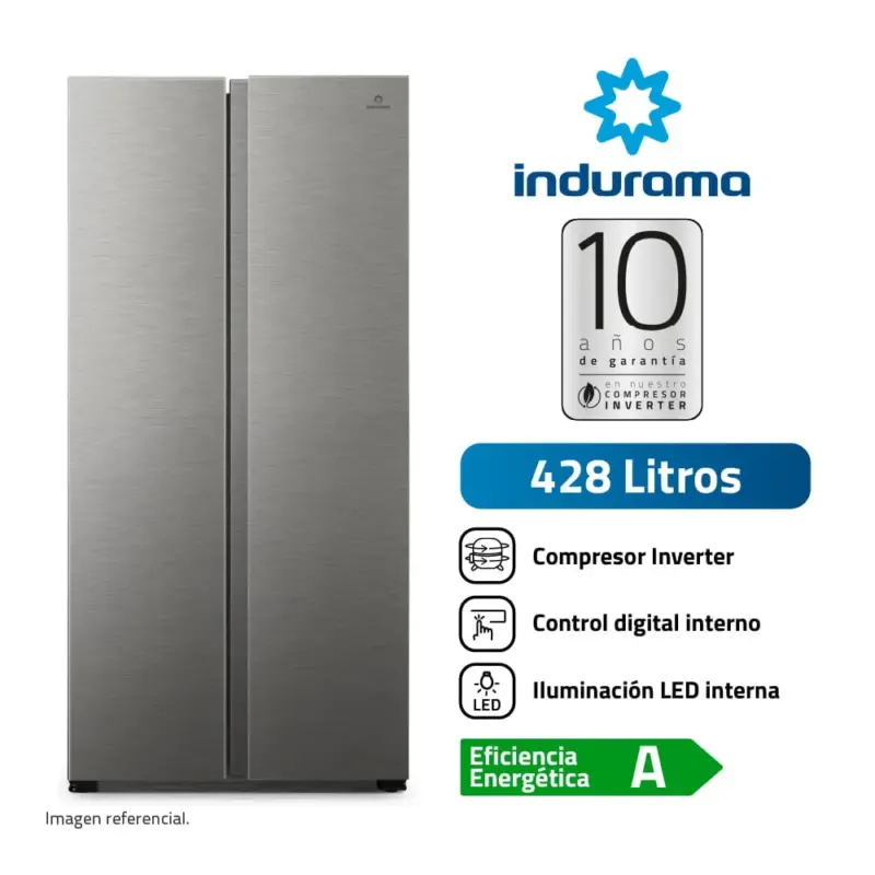 REFRIGERADORA INDURAMA SIDE BY SIDE NO FROST 428L RI-769 2